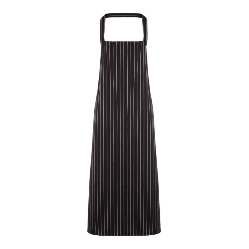 Tablier à bavette rayé style boucher, 240 g/m²