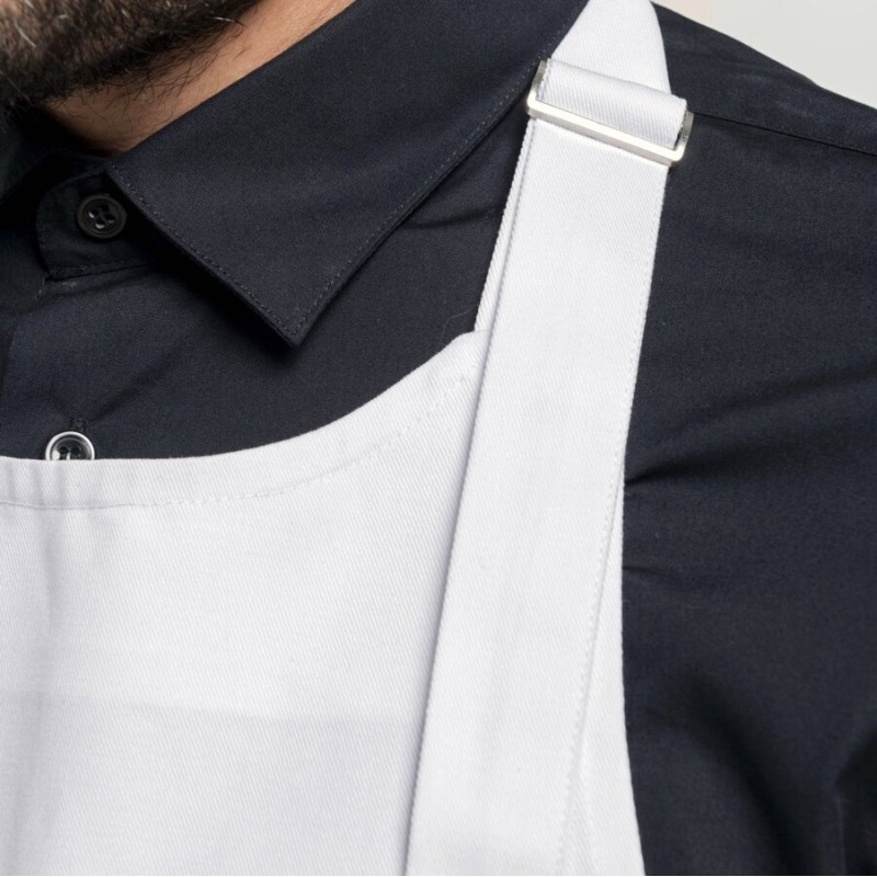 Tablier réglable en coton, lavage haute température, 280 g/m²