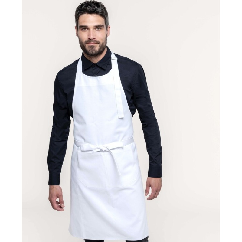 Tablier réglable en coton, lavage haute température, 280 g/m²