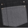 Tablier denim à bavette style industriel avec poches, 275 g/m²