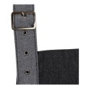 Tablier denim à bavette style industriel avec poches, 275 g/m²