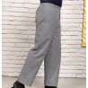 Pantalon de cuisine à carreaux, taille élastique, 195 g/m²