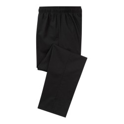Pantalon de chef de cuisine poches cargo, taille élastique, 195 g/m²