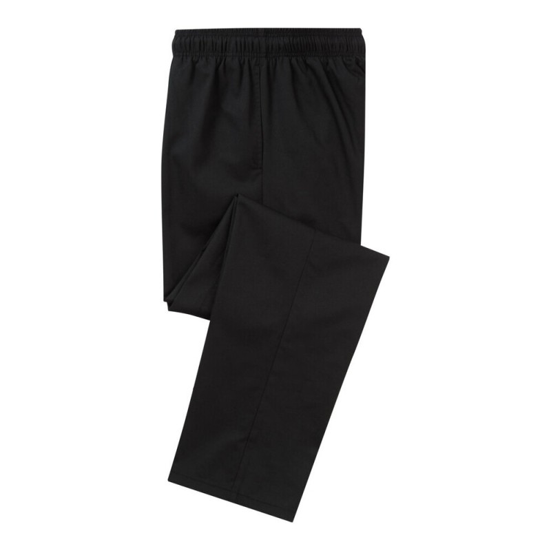 Pantalon de chef de cuisine poches cargo, taille élastique, 195 g/m²