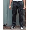 Pantalon de chef de cuisine poches cargo, taille élastique, 195 g/m²