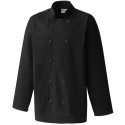 Veste de cuisinier homme fermeture portefeuille manches longues à boutons
