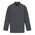Veste de cuisinier homme fermeture portefeuille manches longues à boutons