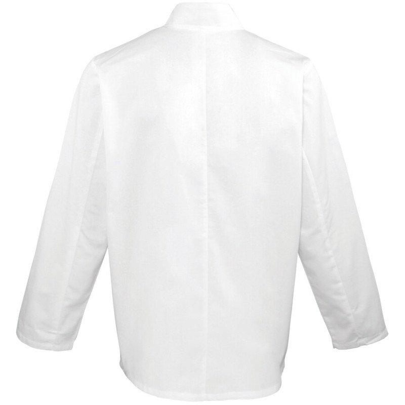 Veste de cuisinier homme fermeture portefeuille manches longues à boutons