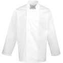 Veste de cuisinier homme fermeture portefeuille manches longues à boutons