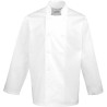 Veste de cuisinier homme fermeture portefeuille manches longues à boutons