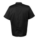 Veste de cuisinier homme fermeture portefeuille manches courtes à boutons