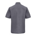 Veste de cuisinier homme fermeture portefeuille manches courtes à boutons