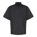 Veste de cuisinier manches courtes à boutons pressions, 195 g/m²