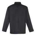 Veste de cuisinier manches longues à boutons pressions, 195 g/m²