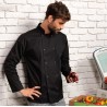 Veste de cuisinier manches longues à boutons pressions, 195 g/m²