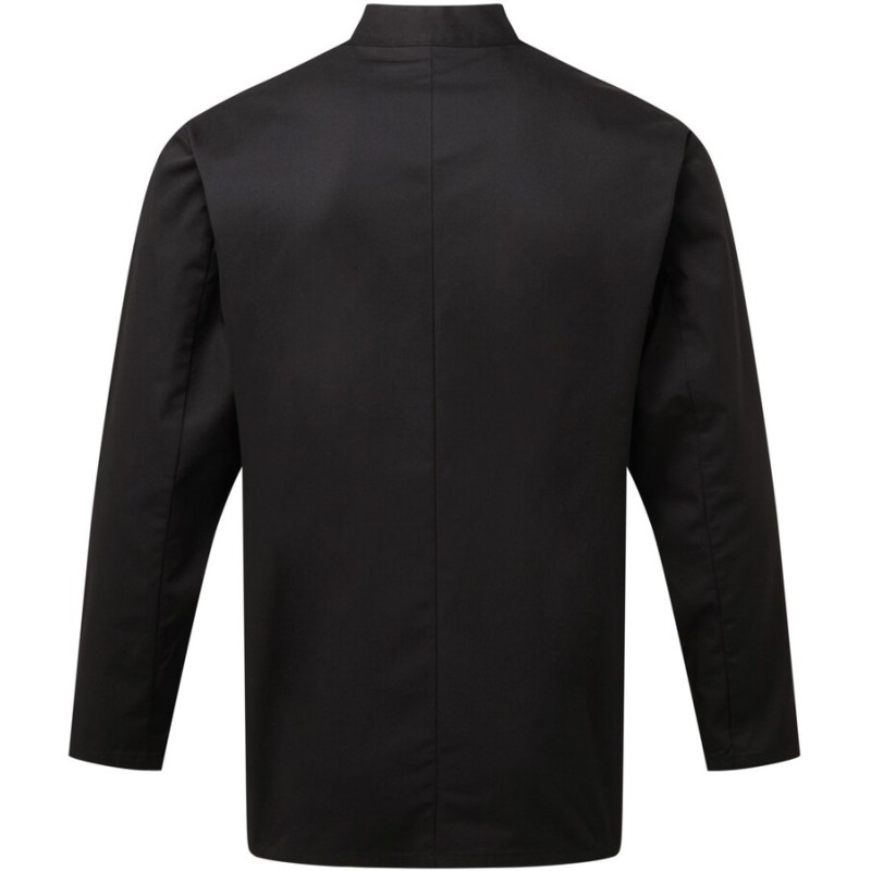 Veste de chef cuisinier manches longues, boutons de qualité, 170 g/m²