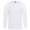 T-shirt homme confortable col boutons manches retroussables, 190 g/m²