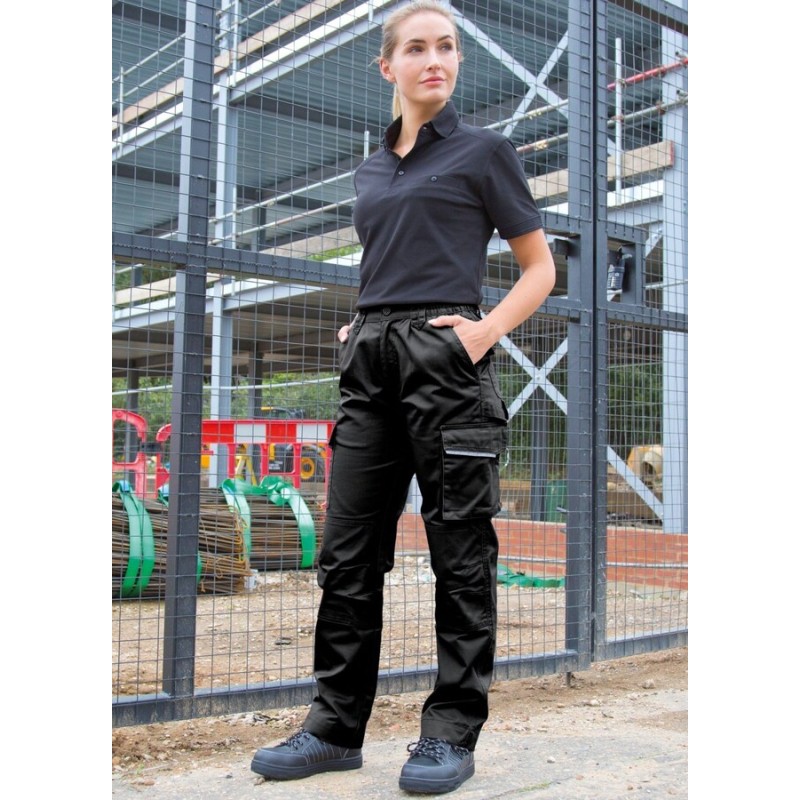 Pantalon de travail Action pour femme, poche cargo multifonctions