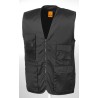 Gilet reporter épais multi-poches en polycoton, 220 g/m²