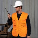 Gilet reporter épais multi-poches en polycoton, 220 g/m²