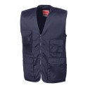 Gilet reporter épais multi-poches en polycoton, 220 g/m²
