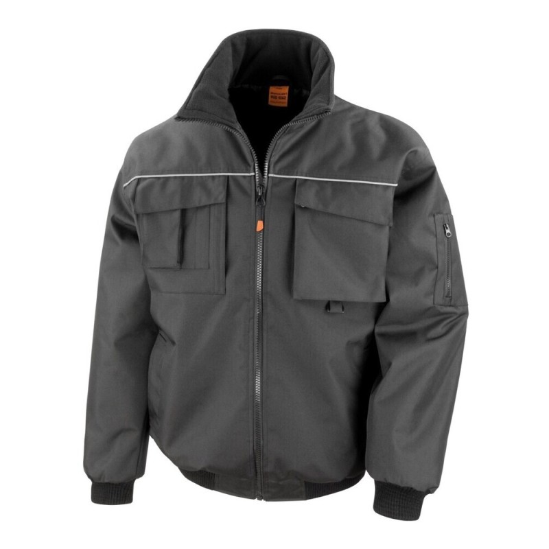 Blouson aviateur doublé et rembourré, col montant, waterproof