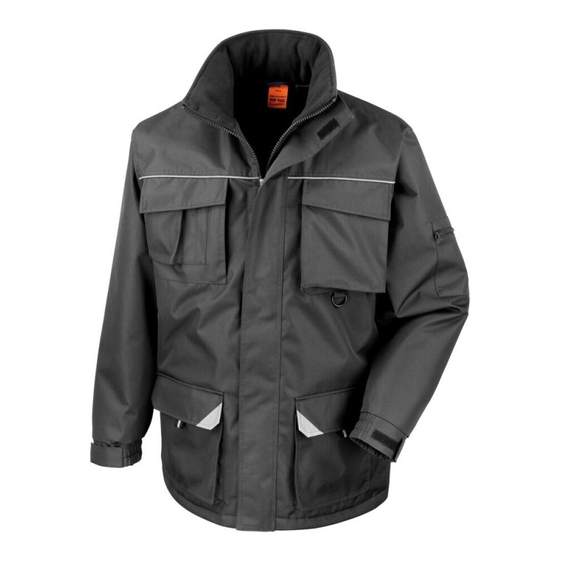 Parka de travail doublé et rembourré, col montant, waterproof