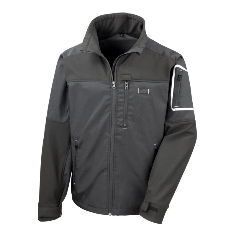 Veste stretch de travail softshell 3 couches respirante et waterproof