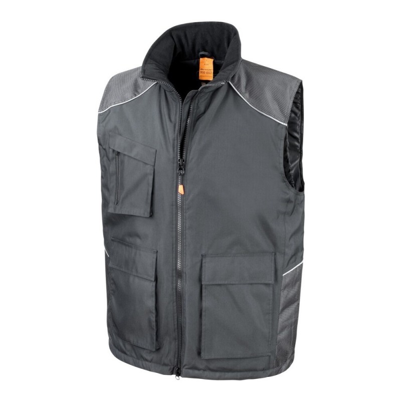 Bodywarmer doublé et rembourré, coupe-vent et waterproof