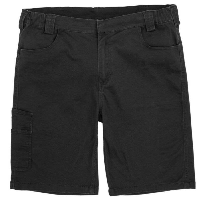 Short de travail chino extensible coupe slim avec finition peau de pêche