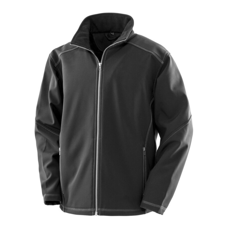 Veste softshell homme confort et durable, intérieur en micropolaire