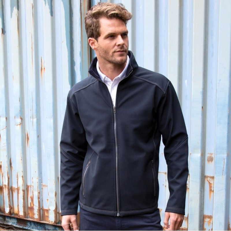 Veste softshell homme confort et durable, intérieur en micropolaire