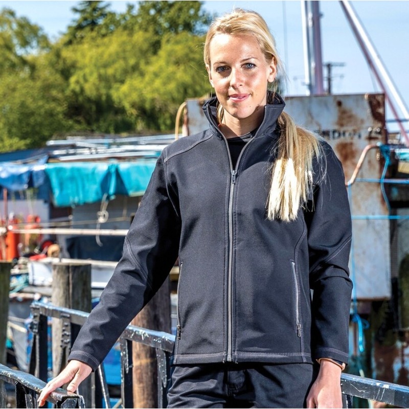 Veste softshell femme confort et durable, intérieur en micropolaire