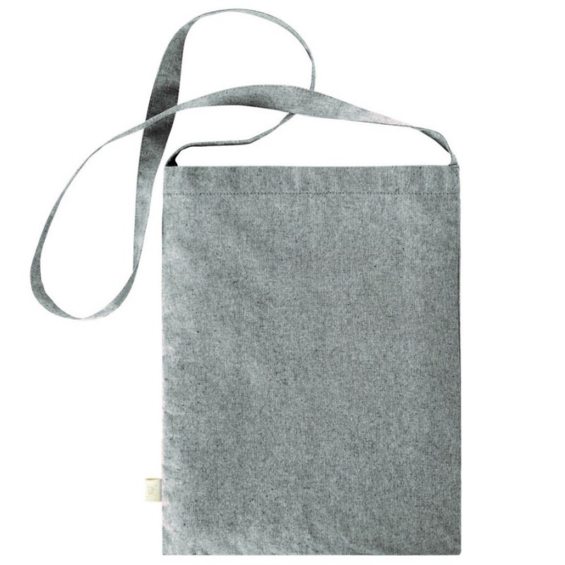 Sac à bandoulière en coton recyclé, 140 g/m²