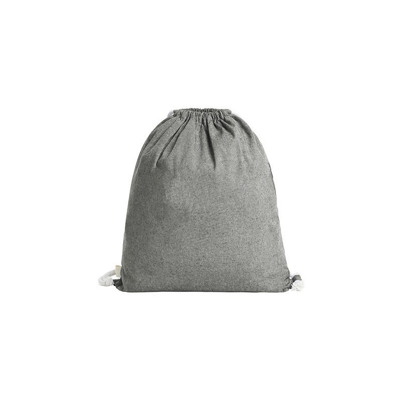 Sac à dos léger avec cordon de serrage en coton recyclé, 140 g/m²