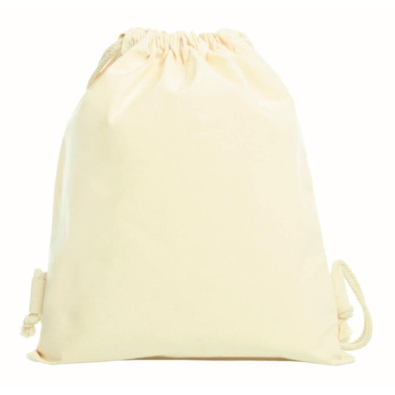 Sac à dos en coton biologique avec cordon de serrage, 170 g/m²