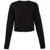 Sweat-shirt set in femme court Crop Top et ample, 220 g/m²