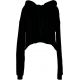 Sweat-shirt capuche femme court Crop Top et ample, 220 g/m²