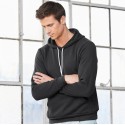 Sweat à capuche cordons blancs, modèle fitté, 220 g/m²