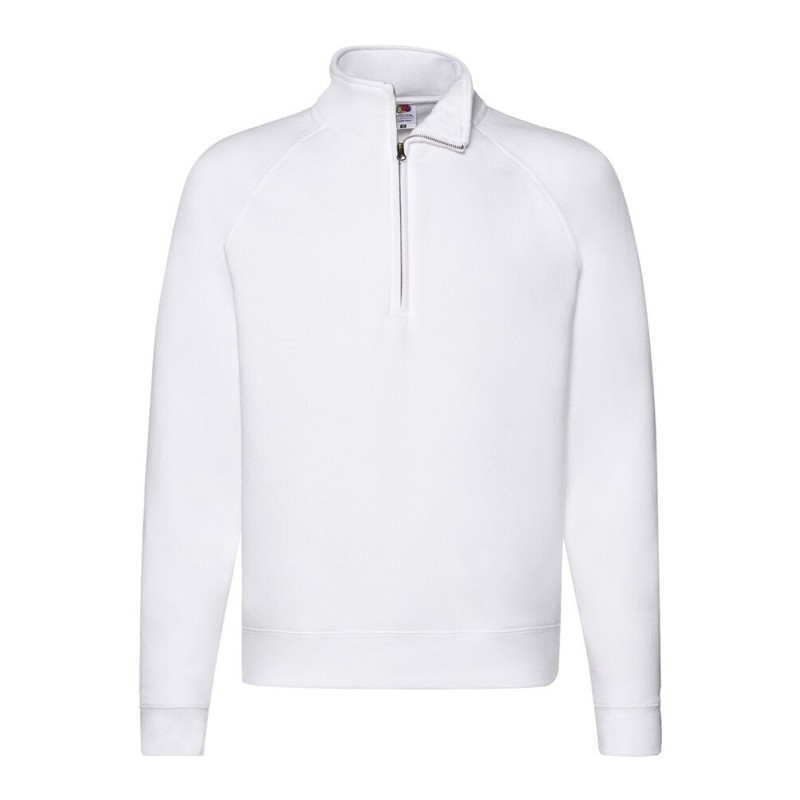 Sweat-shirt premium manches raglan col zippé, 280 g/m²