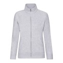 Veste sweat premium femme zippée sans capuche, 280 g/m²