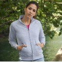Veste sweat premium femme zippée sans capuche, 280 g/m²