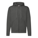 Sweat classique pour adulte zippé à capuche doublée, 280 g/m²