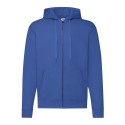 Sweat classique pour adulte zippé à capuche doublée, 280 g/m²