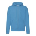 Sweat classique pour adulte zippé à capuche doublée, 280 g/m²