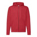 Sweat classique pour adulte zippé à capuche doublée, 280 g/m²