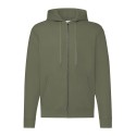Sweat classique pour adulte zippé à capuche doublée, 280 g/m²
