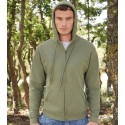 Sweat classique pour adulte zippé à capuche doublée, 280 g/m²