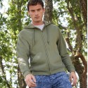 Sweat classique pour adulte zippé à capuche doublée, 280 g/m²