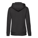Sweat premium femme zippé à capuche doublée en polycoton, 280 g/m²